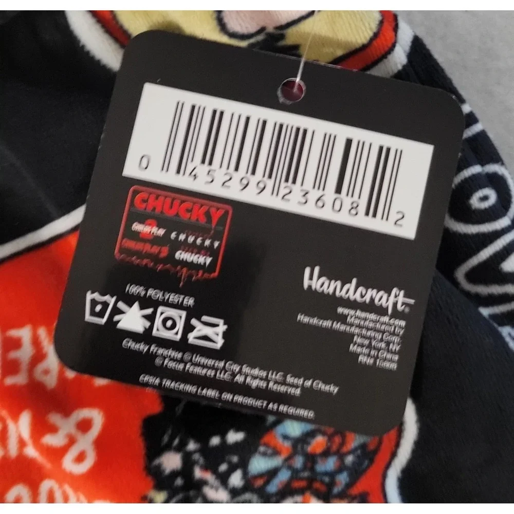 Chucky Pajama Lounge Pants Mens Size Large Black Graphics NWT